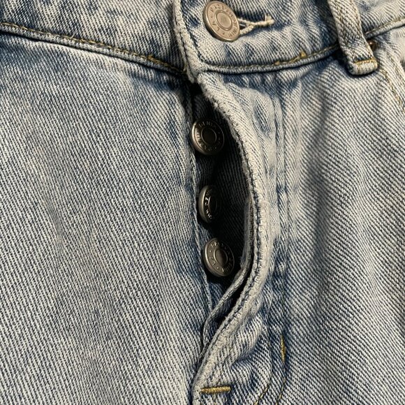 PacSun Los Angeles Denim Ripped Jeans High Rise Straight Size 24 - Picture 3 of 8